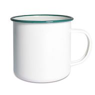 Enamel mug white ocean