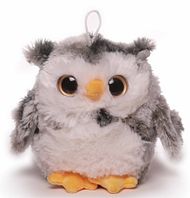 Plush owl "Emil" gray  