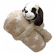 Plush Blanket with St. Bernard 