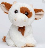 Plush cow brown-white 18 cm 