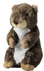 Plush marmot standing 