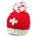 Cappello croce svizzera  con Pompon