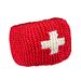 Knitted headband w.swiss cross with fleece inside