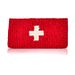 Knitted headband w.swiss cross with fleece inside