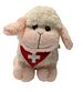 Plush white lamb 12 cm key ring