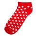 Set of 3 Sneaker Socks Red Set of 3 pairs of socks