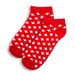 Set of 3 Sneaker Socks Red Set of 3 pairs of socks